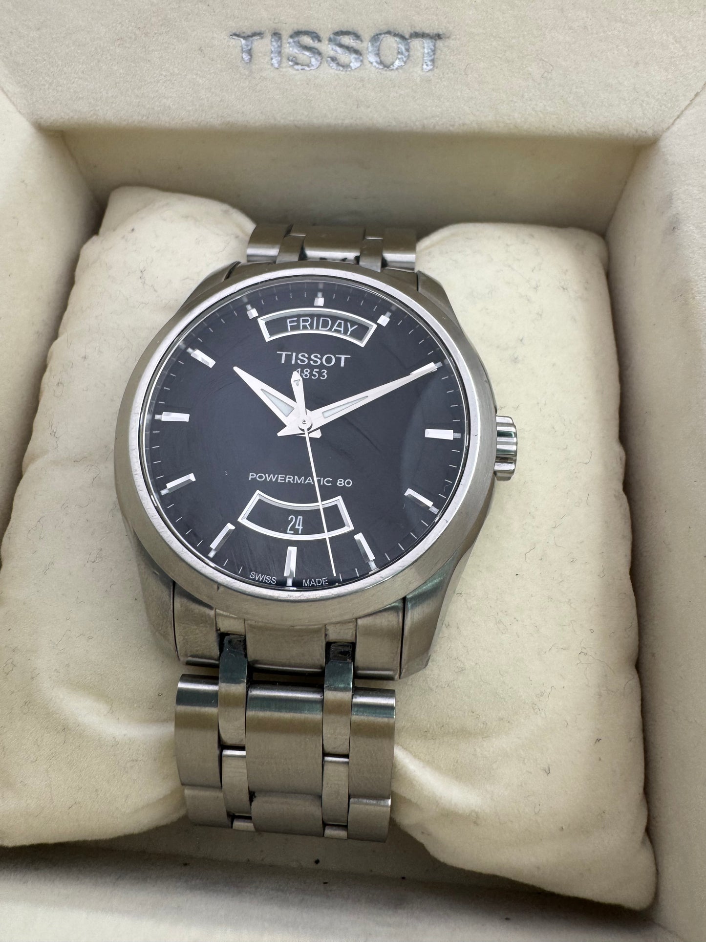 Tissot Couturier Men's Black Watch Automatic Boxed