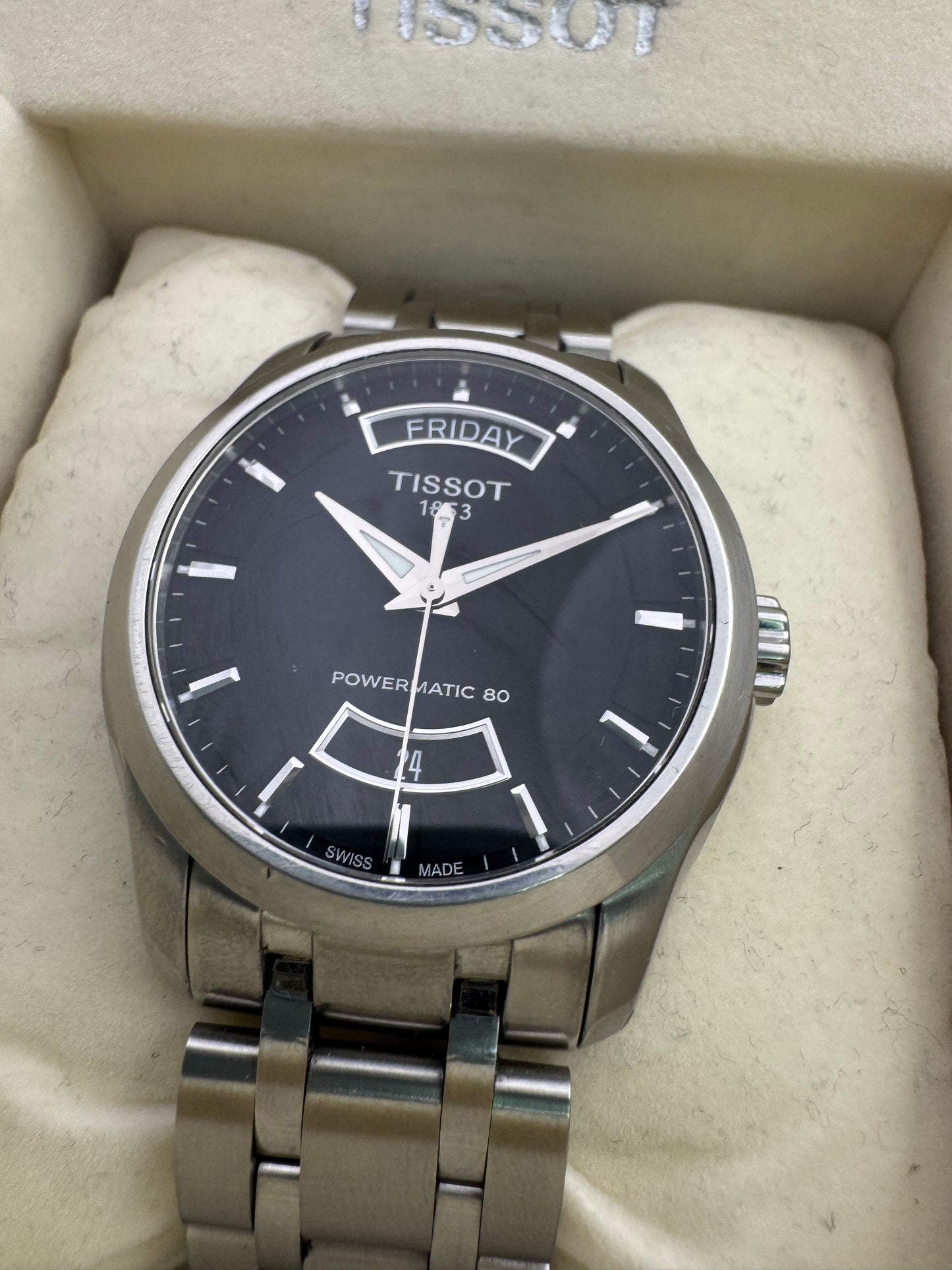 Tissot Couturier Men's Black Watch Automatic Boxed