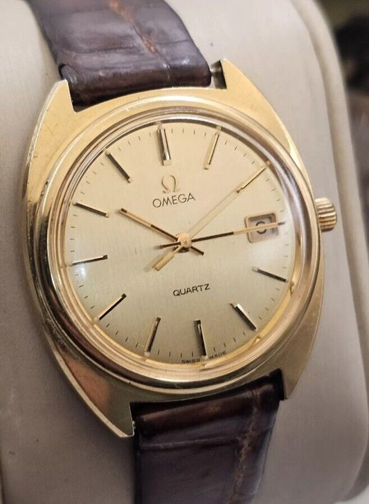 Omega Classic Quartz 196.0121 Watch Original Strap & Buckle With Warranty