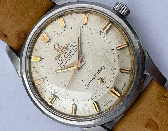 Omega Constellation Pie Pan Auto Vintage Men's Watch 1959 Boxed