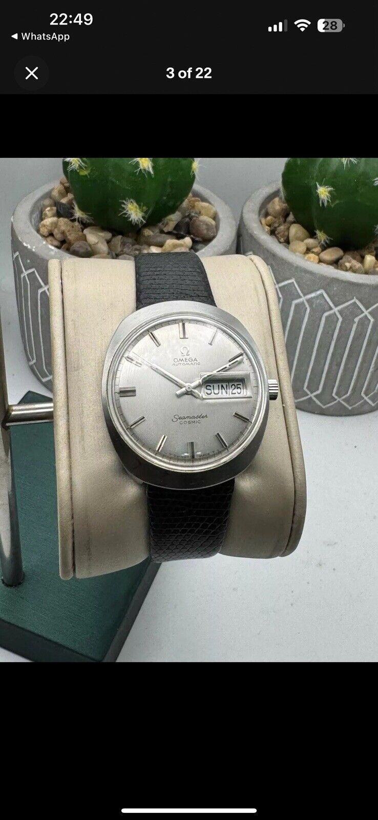 Omega Seamaster Cosmic Day & Date Watch 166.035 Circa 1969