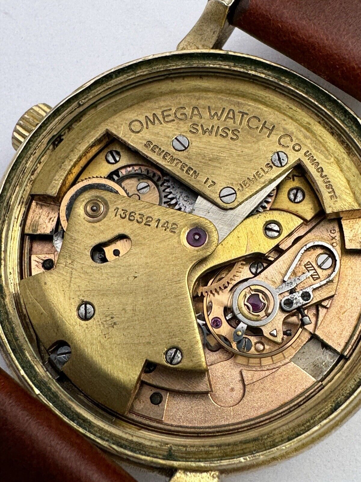 Omega Bumper Gents Watch 14k Gold Field Gents Watch Circa 1952