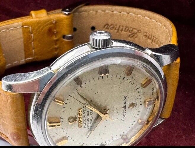 Omega Constellation Pie Pan Auto Vintage Men's Watch 1959 Boxed