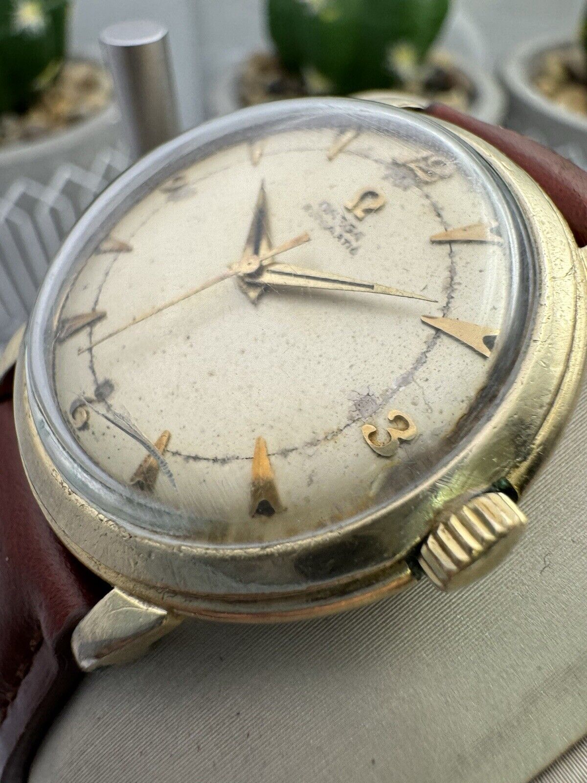 Omega Bumper Gents Watch 14k Gold Field Gents Watch Circa 1952