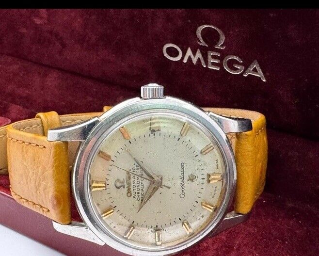 Omega Constellation Pie Pan Auto Vintage Men's Watch 1959 Boxed