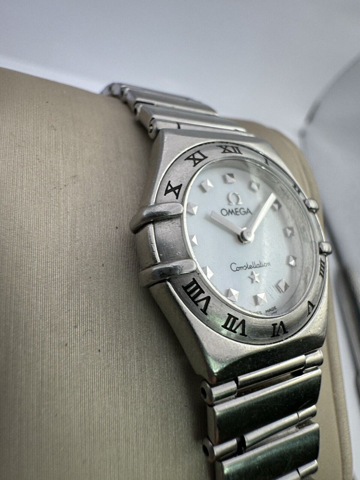 Omega Constellation My Choice White Mother of Pearl Dial Quartz Ladies Watch