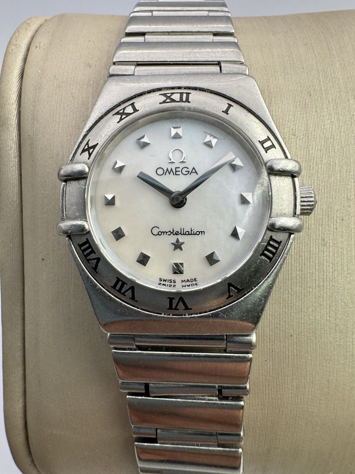 Omega Constellation My Choice White Mother of Pearl Dial Quartz Ladies Watch