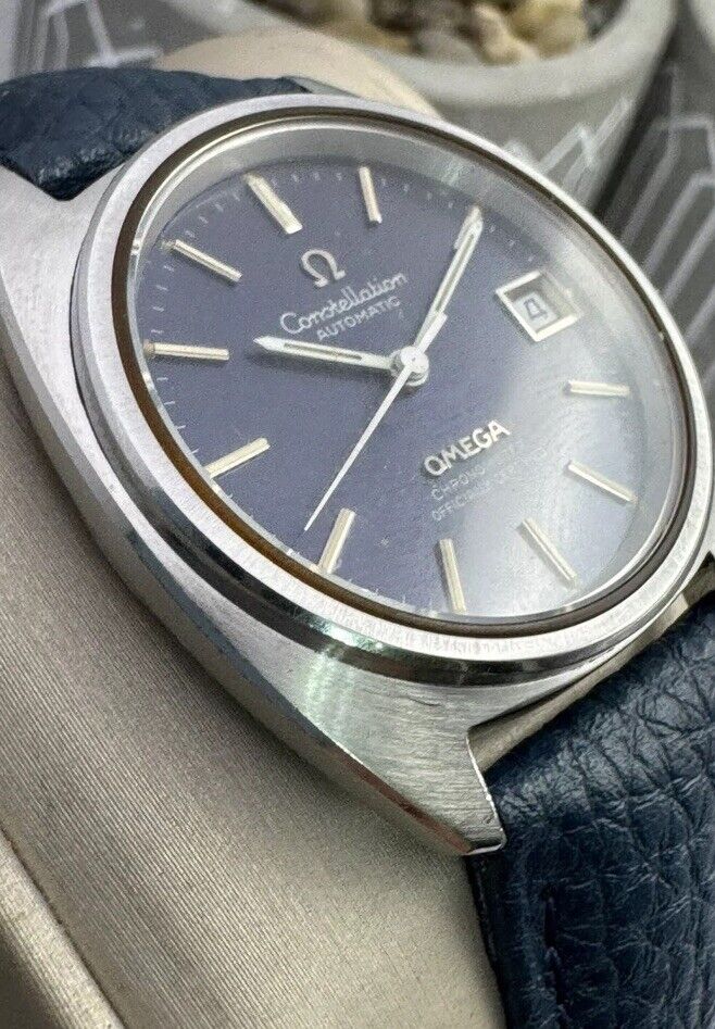 Omega Constellation Chronometer Officially Certified Rare Blue Dial Men’s Watch