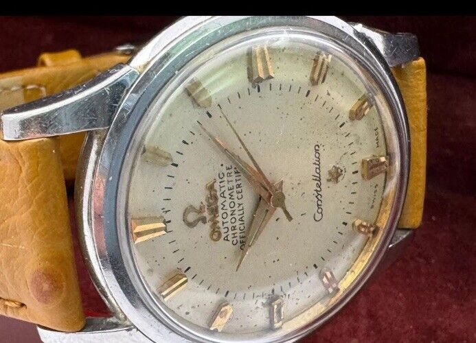 Omega Constellation Pie Pan Auto Vintage Men's Watch 1959 Boxed