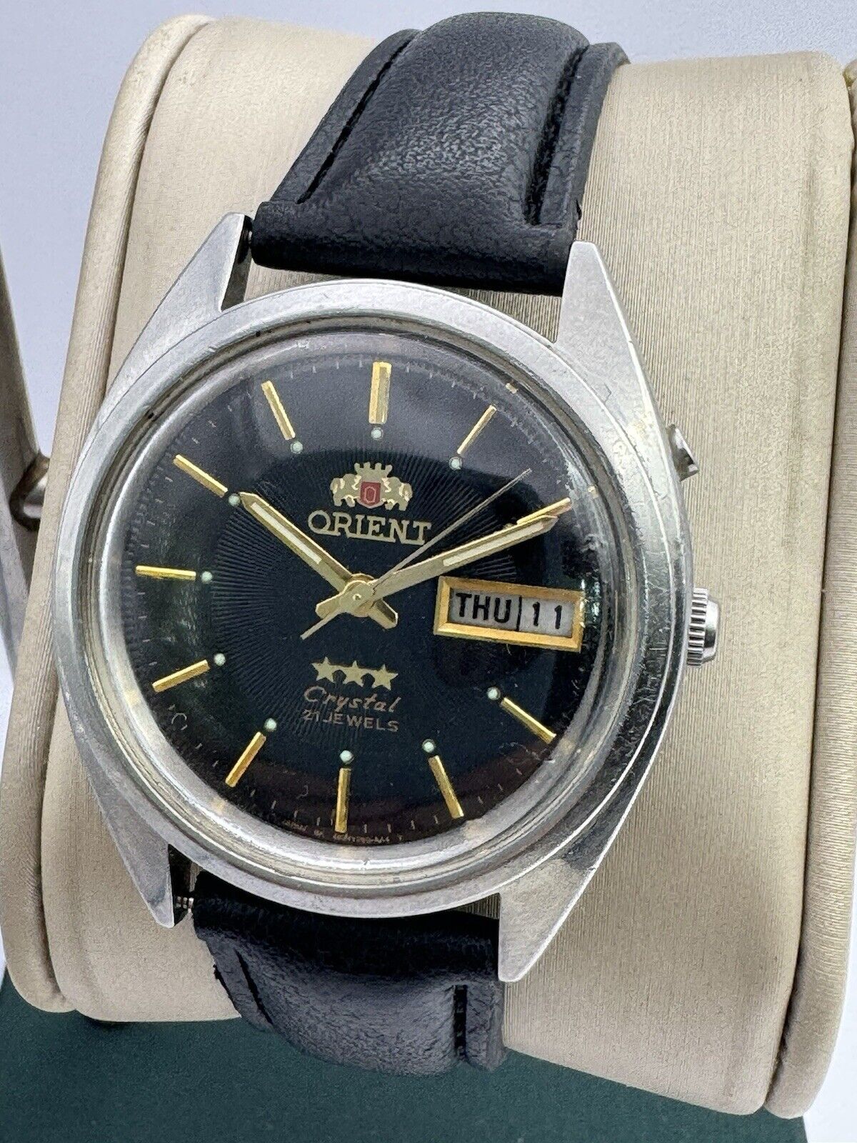 Orient Automatic Calendar Crystal AAA Japan Vintage Mens Watch