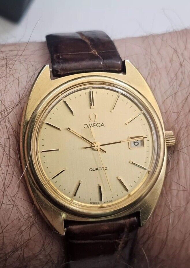 Omega Classic Quartz 196.0121 Watch Original Strap & Buckle With Warranty