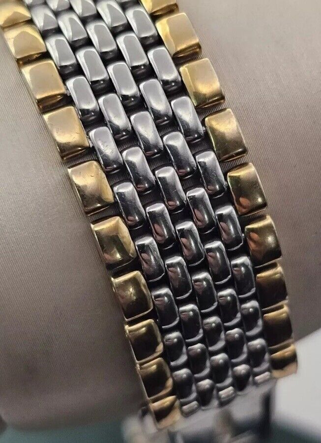 Omega DeVille Ref. 396.1012 Two Tone Watch Beads of Rice Band Swiss