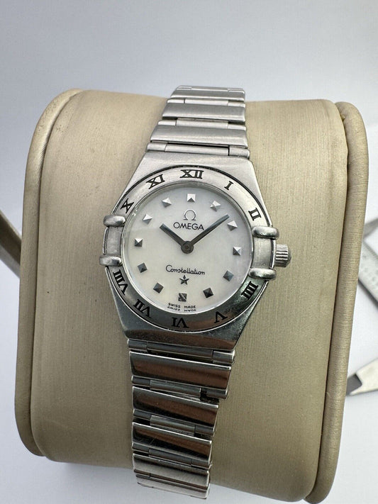 Omega Constellation My Choice White Mother of Pearl Dial Quartz Ladies Watch