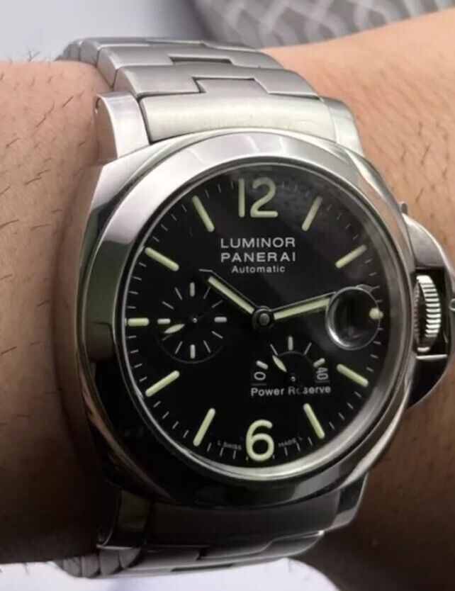 Panerai PAM 90 Luminor Power Reserve Automatic Acciaio 44mm Mens Watch