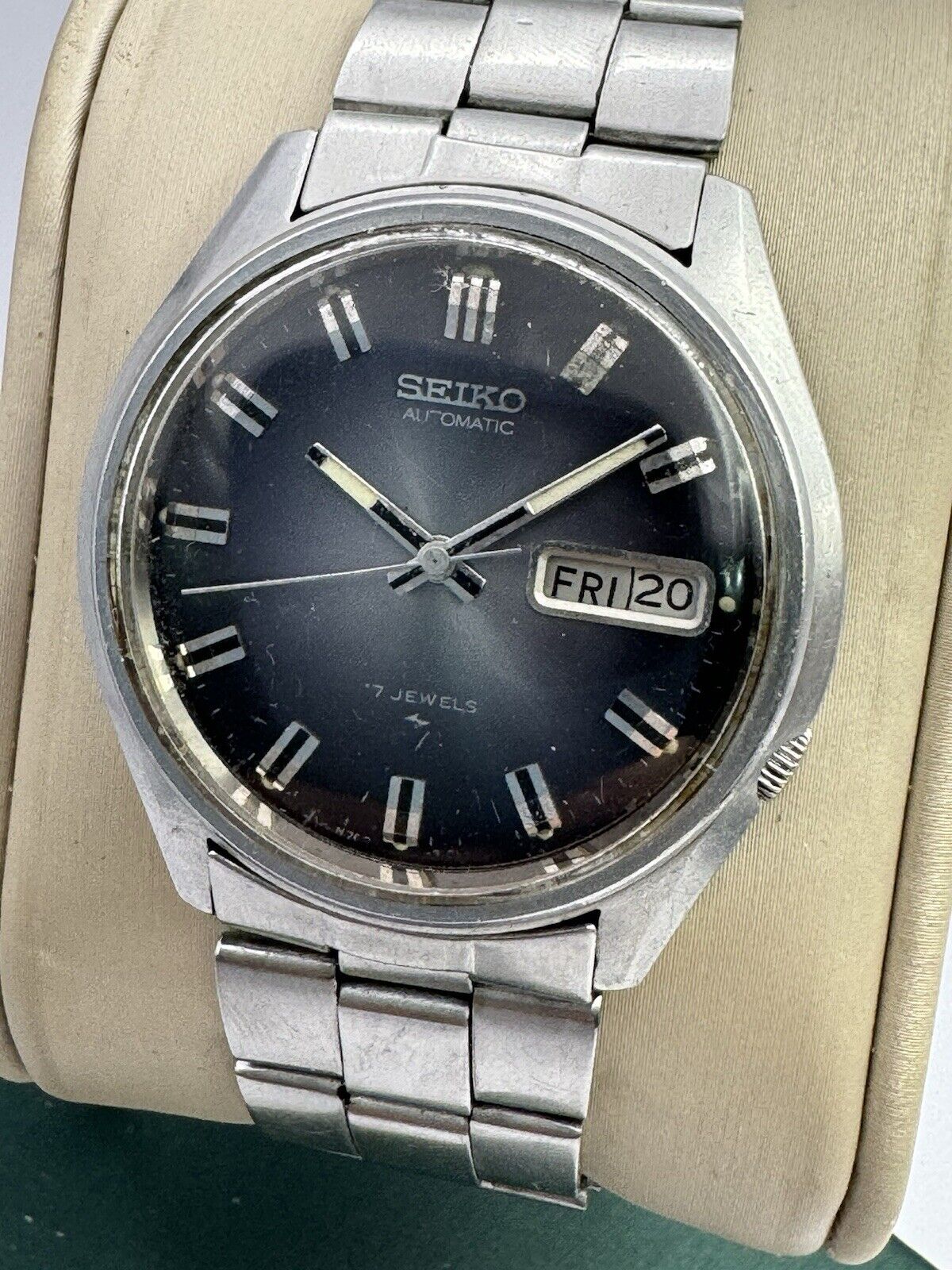 SEIKO AUTOMATIC 17j MEN'S WRIST WATCH 7009-8280-P 38mm.