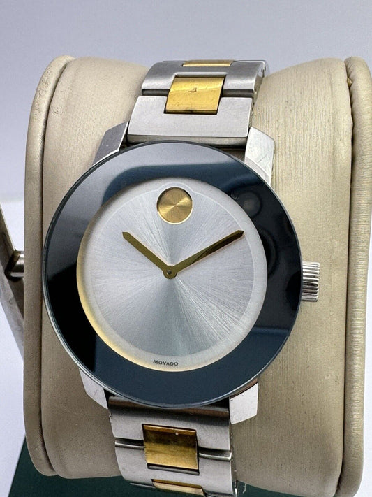 Movado Bold Silver-Tone Quartz Watch Unisex