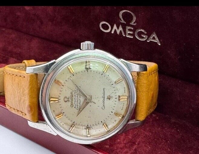 Omega Constellation Pie Pan Auto Vintage Men's Watch 1959 Boxed