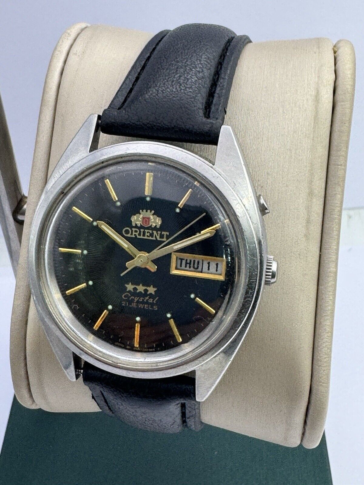 Orient Automatic Calendar Crystal AAA Japan Vintage Mens Watch