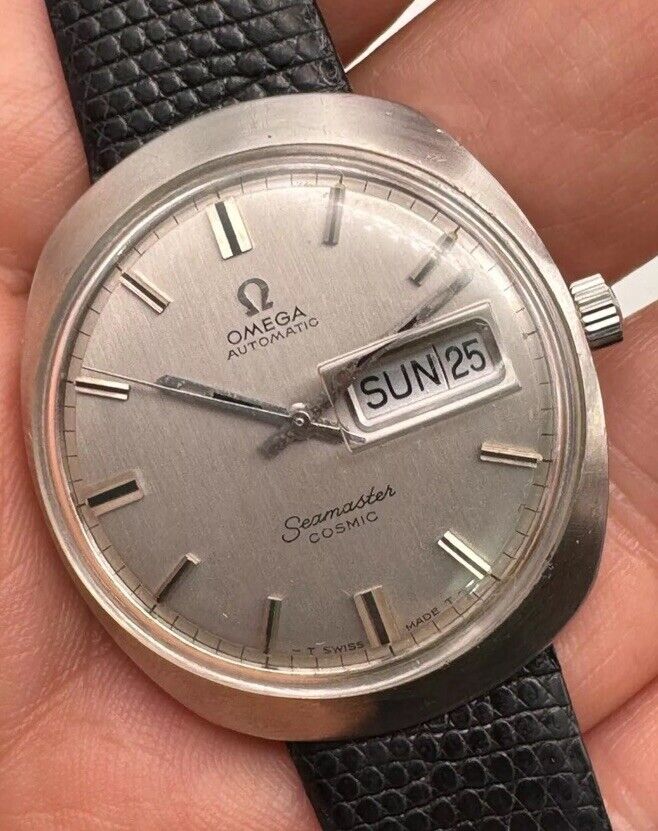 Omega Seamaster Cosmic Day & Date Watch 166.035 Circa 1969