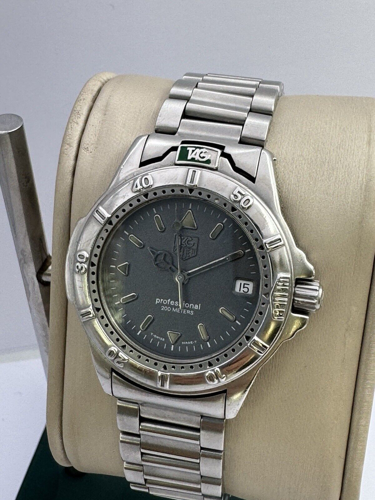 Tag Heuer Professional 4000 WF1211 Grey Dial Stainless Steel Unisex Watch Boxed